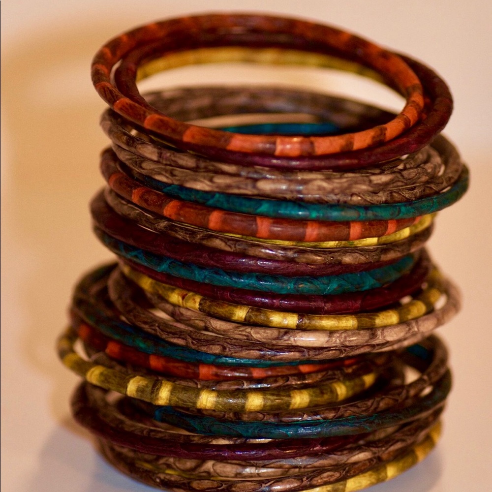 Snake skin bracelets